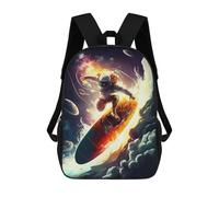 sinyumoney Sac À Dos Imprimé En 3D Pour Enfants Space Surfing Adventure, Sac À Dos Tendance Pour L'école, Les Voyages Et Les Loisirs 17inch, Grand Sac À Dos De Jour Pour Garçons Et Filles
