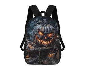 sinyumoney Sac À Dos Imprimé En 3D Pour Enfants Spooky Halloween Pumpkin Sac À Dos Scolaire Grande Capacité Pour Les Voyages, Idéal Pour Les Garçons Du Primaire Et Du Collège 17inch