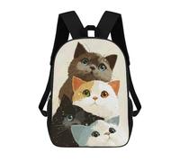 sinyumoney Sac À Dos Imprimé En 3D Pour Enfants Stack of Four Cute Cats, Sac À Dos Tendance Pour L'école, Les Voyages Et Les Loisirs, Grand Sac À Dos Pour Garçons Et Filles 17inch
