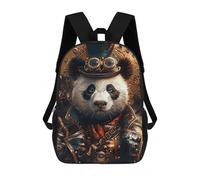 sinyumoney Sac À Dos Imprimé En 3D Pour Enfants Steampunk Animal Panda Sac D'école Léger Et Tendance Pour Les Voyages Et Les Études 17inch