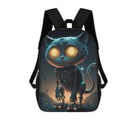 sinyumoney Sac À Dos Imprimé En 3D Pour Enfants Steampunk Cat in Moonlit Landscape Sac À Dos Scolaire Grande Capacité Pour Les Voyages, Idéal Pour Les Garçons Du Primaire Et Du Collège 17inch