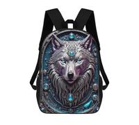 sinyumoney Sac À Dos Imprimé En 3D Pour Enfants Steampunk Metal White Wolf Sacs À Dos De Jour, Cartable, Sac À Dos Tendance, Sacs À Dos Décontractés Pour Écoliers Et Écolières 17inch