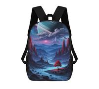 sinyumoney Sac À Dos Imprimé En 3D Pour Enfants Surreal Landscape with Red Tree, Sac À Dos Tendance Pour L'école, Les Voyages Et Les Loisirs 17inch, Grand Sac À Dos De Jour Pour Garçons Et Filles