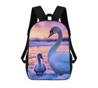 sinyumoney Sac À Dos Imprimé En 3D Pour Enfants Swan And Cygnet at Sunset, Sac À Dos Tendance Pour L'école, Les Voyages Et Les Loisirs 17inch, Grand Sac À Dos De Jour Pour Garçons Et Filles