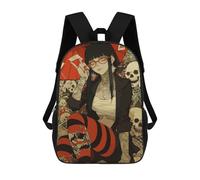 sinyumoney Sac À Dos Imprimé En 3D Pour Enfants Tattooed Anime Girl with Skulls, Sac À Dos Tendance Pour L'école, Les Voyages Et Les Loisirs, Grand Sac À Dos Pour Garçons Et Filles 17inch