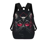 sinyumoney Sac À Dos Imprimé En 3D Pour Enfants The Dark Cat Sac À Dos Scolaire Pour Garçons Et Filles, Sac D'école Primaire, Sac À Livres Pour Adolescents 17inch