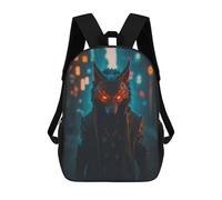 sinyumoney Sac À Dos Imprimé En 3D Pour Enfants The Dark Fox Sac À Dos Scolaire Pour Garçons Et Filles, Sac D'école Primaire, Sac À Livres Pour Adolescents 17inch