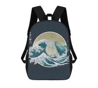 sinyumoney Sac À Dos Imprimé En 3D Pour Enfants The Great Whale, Sac À Dos Tendance Pour L'école, Les Voyages Et Les Loisirs, Grand Sac À Dos Pour Garçons Et Filles 17inch