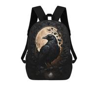 sinyumoney Sac À Dos Imprimé En 3D Pour Enfants The Obsidian Crow Sac D'école Léger Et Tendance Pour Les Voyages Et Les Études 17inch