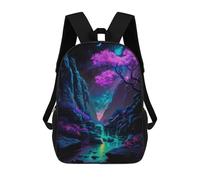 sinyumoney Sac À Dos Imprimé En 3D Pour Enfants The River Valley Sac À Dos Scolaire Pour Garçons Et Filles, Sac D'école Primaire, Sac À Livres Pour Adolescents 17inch