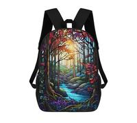 sinyumoney Sac À Dos Imprimé En 3D Pour Enfants The Tranquil Flow Sac D'école Léger Et Tendance Pour Les Voyages Et Les Études 17inch