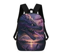 sinyumoney Sac À Dos Imprimé En 3D Pour Enfants Thunder Dragon's Roar, Sac À Dos Tendance Pour L'école, Les Voyages Et Les Loisirs 17inch, Grand Sac À Dos De Jour Pour Garçons Et Filles