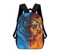 sinyumoney Sac À Dos Imprimé En 3D Pour Enfants Tiger Fire And Ice Art Print-2, Sac À Dos Tendance Pour L'école, Les Voyages Et Les Loisirs 17inch, Grand Sac À Dos De Jour Pour Garçons Et Filles