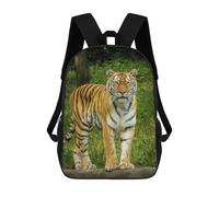 sinyumoney Sac À Dos Imprimé En 3D Pour Enfants Tiger in The Wild, Sac À Dos Tendance Pour L'école, Les Voyages Et Les Loisirs 17inch, Grand Sac À Dos De Jour Pour Garçons Et Filles