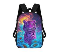 sinyumoney Sac À Dos Imprimé En 3D Pour Enfants Tiger Sunflower Field, Sac À Dos Tendance Pour L'école, Les Voyages Et Les Loisirs, Grand Sac À Dos Pour Garçons Et Filles 17inch