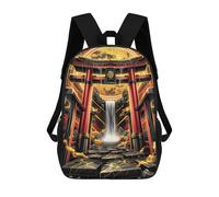 sinyumoney Sac À Dos Imprimé En 3D Pour Enfants Torii Waterfall Gate, Sac À Dos Tendance Pour L'école, Les Voyages Et Les Loisirs, Grand Sac À Dos Pour Garçons Et Filles 17inch