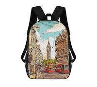 sinyumoney Sac À Dos Imprimé En 3D Pour Enfants Travel Nature Vintage Sac À Dos Scolaire Grande Capacité Pour Les Voyages, Idéal Pour Les Garçons Du Primaire Et Du Collège 17inch