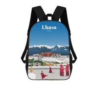 sinyumoney Sac À Dos Imprimé En 3D Pour Enfants Travel to Tibet Sac À Dos Scolaire Grande Capacité Pour Les Voyages, Idéal Pour Les Garçons Du Primaire Et Du Collège 17inch