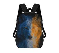 sinyumoney Sac À Dos Imprimé En 3D Pour Enfants Two-faced Wolf Art Print -1, Sac À Dos Tendance Pour L'école, Les Voyages Et Les Loisirs 17inch, Grand Sac À Dos De Jour Pour Garçons Et Filles