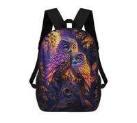 sinyumoney Sac À Dos Imprimé En 3D Pour Enfants Two Owls Cuddle in Tree, Sac À Dos Tendance Pour L'école, Les Voyages Et Les Loisirs, Grand Sac À Dos Pour Garçons Et Filles 17inch