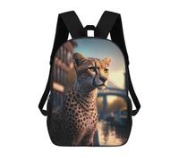 sinyumoney Sac À Dos Imprimé En 3D Pour Enfants Urban Cheetah Encounter, Sac À Dos Tendance Pour L'école, Les Voyages Et Les Loisirs, Grand Sac À Dos Pour Garçons Et Filles 17inch