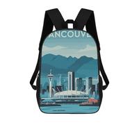sinyumoney Sac À Dos Imprimé En 3D Pour Enfants Vancouver Skyline Sacs À Dos De Jour, Cartable, Sac À Dos Tendance, Sacs À Dos Décontractés Pour Écoliers Et Écolières 17inch
