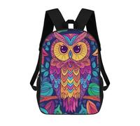 sinyumoney Sac À Dos Imprimé En 3D Pour Enfants Vibrant Abstract Owl Sac D'école Léger Et Tendance Pour Les Voyages Et Les Études 17inch