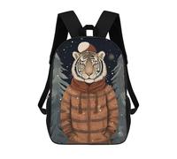 sinyumoney Sac À Dos Imprimé En 3D Pour Enfants Vintage Tiger Xmas Sac À Dos Scolaire Grande Capacité Pour Les Voyages, Idéal Pour Les Garçons Du Primaire Et Du Collège 17inch