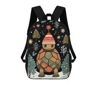 sinyumoney Sac À Dos Imprimé En 3D Pour Enfants Vintage Turtle Xmas Sac D'école Léger Et Tendance Pour Les Voyages Et Les Études 17inch