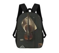 sinyumoney Sac À Dos Imprimé En 3D Pour Enfants Violin And Sheet Music Sac À Dos Scolaire Grande Capacité Pour Les Voyages, Idéal Pour Les Garçons Du Primaire Et Du Collège 17inch