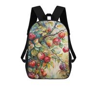 sinyumoney Sac À Dos Imprimé En 3D Pour Enfants Watercolor Apple Tree with Ripe Apples Sac D'école Léger Et Tendance Pour Les Voyages Et Les Études 17inch