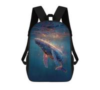 sinyumoney Sac À Dos Imprimé En 3D Pour Enfants Whale Galaxy Underwater, Sac À Dos Tendance Pour L'école, Les Voyages Et Les Loisirs 17inch, Grand Sac À Dos De Jour Pour Garçons Et Filles