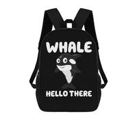 sinyumoney Sac À Dos Imprimé En 3D Pour Enfants Whale Hello There, Sac À Dos Tendance Pour L'école, Les Voyages Et Les Loisirs, Grand Sac À Dos Pour Garçons Et Filles 17inch