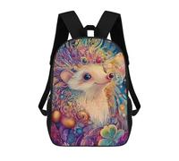 sinyumoney Sac À Dos Imprimé En 3D Pour Enfants Whimsical Hedgehog in Dreamscape Fantasy Sac D'école Léger Et Tendance Pour Les Voyages Et Les Études 17inch