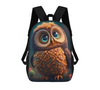 sinyumoney Sac À Dos Imprimé En 3D Pour Enfants Whimsical Owl Artwork Sac À Dos Scolaire Grande Capacité Pour Les Voyages, Idéal Pour Les Garçons Du Primaire Et Du Collège 17inch