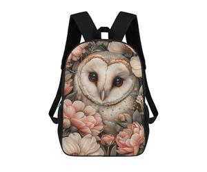 sinyumoney Sac À Dos Imprimé En 3D Pour Enfants Whimsical Owl with Flowers Sacs À Dos De Jour, Cartable, Sac À Dos Tendance, Sacs À Dos Décontractés Pour Écoliers Et Écolières 17inch