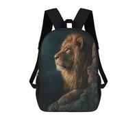 sinyumoney Sac À Dos Imprimé En 3D Pour Enfants Wild Lion Majesty, Sac À Dos Tendance Pour L'école, Les Voyages Et Les Loisirs 17inch, Grand Sac À Dos De Jour Pour Garçons Et Filles