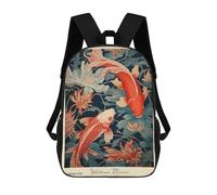 sinyumoney Sac À Dos Imprimé En 3D Pour Enfants William Morris Koi Fish, Sac À Dos Tendance Pour L'école, Les Voyages Et Les Loisirs 17inch, Grand Sac À Dos De Jour Pour Garçons Et Filles