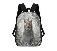 sinyumoney Sac À Dos Imprimé En 3D Pour Enfants Winter Lynx with Birds, Sac À Dos Tendance Pour L'école, Les Voyages Et Les Loisirs 17inch, Grand Sac À Dos De Jour Pour Garçons Et Filles