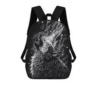 sinyumoney Sac À Dos Imprimé En 3D Pour Enfants Wolf Animal Drawing Sacs À Dos De Jour, Cartable, Sac À Dos Tendance, Sacs À Dos Décontractés Pour Écoliers Et Écolières 17inch