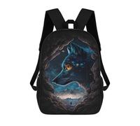 sinyumoney Sac À Dos Imprimé En 3D Pour Enfants Wolf Spirit Galaxy Art Print, Sac À Dos Tendance Pour L'école, Les Voyages Et Les Loisirs 17inch, Grand Sac À Dos De Jour Pour Garçons Et Filles