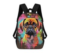 sinyumoney Sac À Dos Imprimé En 3D Puggle Dog Graffiti Sacs D'école Pour Enfants, Sacs À Dos Grande Capacité Pour Les Voyages, Sacs À Livres Tendance, Sac À Dos Garçon Fille 17inch