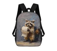 sinyumoney Sac À Dos Imprimé En 3D Raccoon Holding Toilet Paper-2 Sacs D'école Pour Enfants, Sacs À Dos Grande Capacité Pour Les Voyages, Sacs À Livres Tendance, Sac À Dos Garçon Fille 17inch