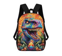 sinyumoney Sac À Dos Imprimé En 3D Rainbow Dinosaur in Fantasy Land Sacs D'école Pour Enfants, Sacs À Livres, Sac À Dos De Voyage Léger, Sac D'école Pour Garçons Et Filles, Élèves Du Collège 17inch