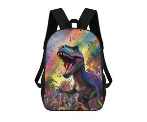 sinyumoney Sac À Dos Imprimé En 3D Rainbow Dinosaur Party Sacs D'école Pour Enfants, Sacs À Dos Grande Capacité Pour Les Voyages, Sacs À Livres Tendance, Sac À Dos Garçon Fille 17inch