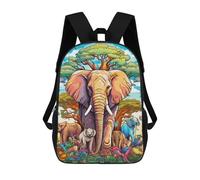 sinyumoney Sac À Dos Imprimé En 3D Rainbow Elephants in Paradise Sacs D'école Pour Enfants, Sacs À Livres, Sac À Dos De Voyage Léger, Sac D'école Pour Garçons Et Filles, Élèves Du Collège 17inch