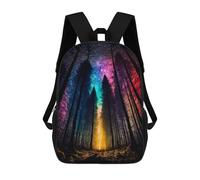 sinyumoney Sac À Dos Imprimé En 3D Rainbow Forest Galaxy Sacs D'école Pour Enfants, Sacs À Livres, Sac À Dos De Voyage Léger, Sac D'école Pour Garçons Et Filles, Élèves Du Collège 17inch