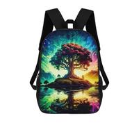 sinyumoney Sac À Dos Imprimé En 3D Rainbow Tree Reflections Sacs D'école Pour Enfants, Sacs À Dos Grande Capacité Pour Les Voyages, Sacs À Livres Tendance, Sac À Dos Garçon Fille 17inch