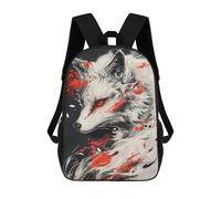 sinyumoney Sac À Dos Imprimé En 3D Red-Eyed Wolf Art Print -1 Sacs D'école Pour Enfants, Sacs À Dos Grande Capacité Pour Les Voyages, Sacs À Livres Tendance, Sac À Dos Garçon Fille 17inch