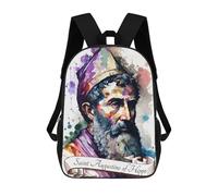 sinyumoney Sac À Dos Imprimé En 3D Saint Augustine of Hippo Sacs D'école Pour Enfants, Sacs À Dos Grande Capacité Pour Les Voyages, Sacs À Livres Tendance, Sac À Dos Garçon Fille 17inch